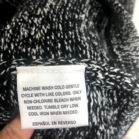 Style & Co Double Breasted Gray Black‎ Mottled Long Mock Neck Cardigan Size XS - Picture 6 of 9